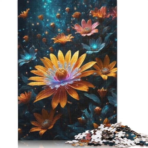 Art Flowers Puzzles 1000-teilige Schwer Puzzle Spielzeug Lernspiel Impossible Herausforderungsspielzeug Für Erwachsene Kinder 1000pcs (75x50cm) von LMYmoney