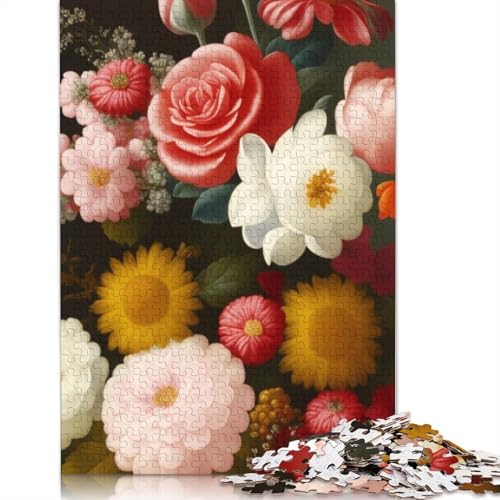 Art Flowers Puzzles 1000-teilige Schwer Puzzle Spielzeug Lernspiel Impossible Herausforderungsspielzeug Für Erwachsene Kinder 1000pcs (75x50cm) von LMYmoney