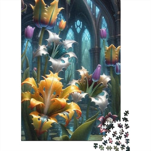 Art Flowers Puzzles 1000-teilige Schwer Puzzle Spielzeug Lernspiel Impossible Herausforderungsspielzeug Für Erwachsene Und Kinder in Bewährter 1000pcs (38x26cm) von LMYmoney