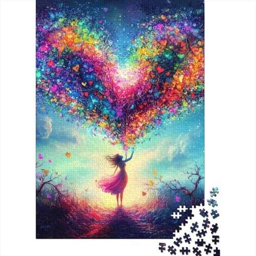 Art Happy Lovers 1000-teiliges Puzzle für Erwachsene, Spielzeug, Denkspiel, Lernspiel für Erwachsene, Stressabbau, Heimdekoration (75 x 50 cm) von LMYmoney
