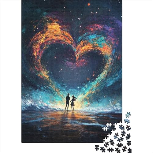 Art Happy Lovers Puzzle für Erwachsene, 1000 Teile, Premium-Puzzle aus 100% recyceltem Brett, Beste Puzzles für Erwachsene und Teenager, 1000 Teile (75 x 50 cm) von LMYmoney