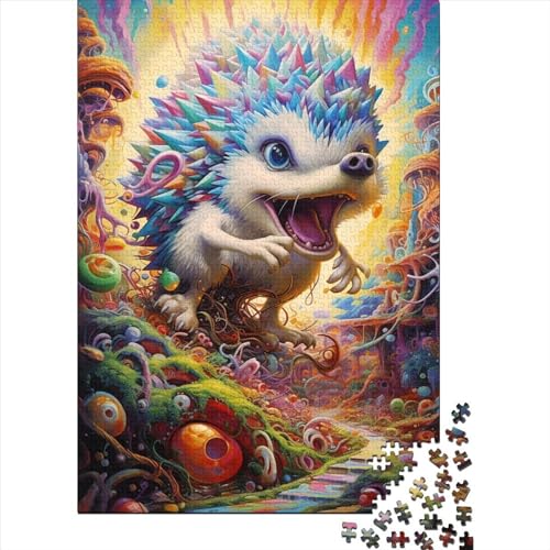 Art Hedgehog Puzzle 1000 Teile Schwer Puzzle Spielzeug Lernspiel Impossible Herausforderung Spielzeug Für Erwachsene Und Kinder in Bewährter 1000pcs (75x50cm) von LMYmoney