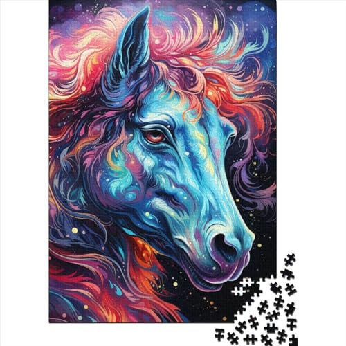 Art Horse Puzzle 1000 Teile Schwer Puzzle Spielzeug Lernspiel Impossible Herausforderungsspielzeug Für Erwachsene Und Kinder in Bewährter 1000pcs (75x50cm) von LMYmoney