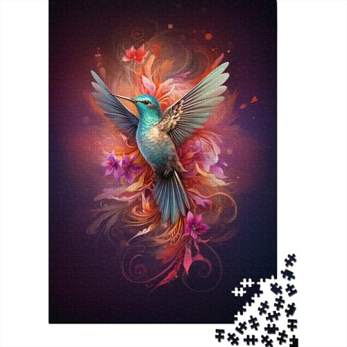 Art Kolibri-Puzzle für Teenager, 1000 Teile, Puzzle, Denksportaufgaben für Erwachsene, 1000 Teile (38 x 26 cm) von LMYmoney