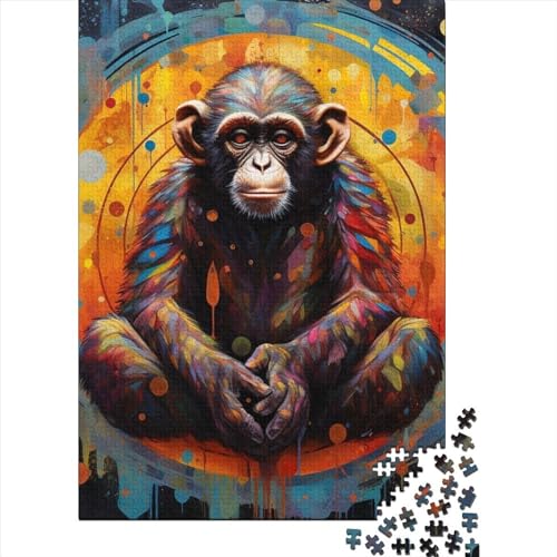 Art Monkey Puzzle 1000 Teile Schwer Puzzle Spielzeug Lernspiel Impossible Herausforderungsspielzeug Für Erwachsene Und Kinder Ab 14 Jahren 1000pcs (75x50cm) von LMYmoney