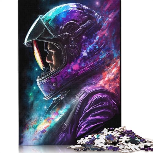 Art-Motorrad-Rennfahrer-Puzzle, 100% recycelter Karton, 100% recycelter Karton, Puzzle für Jungen oder Mädchen, 1000 Teile (75 x 50 cm) von LMYmoney