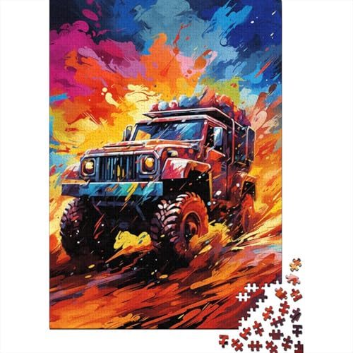 Art Mountainbike-Puzzle, schwierige Herausforderung, 100 Prozent recycelter Karton, Puzzle für Erwachsene, Teenager, 1000 Teile (75 x 50 cm) von LMYmoney