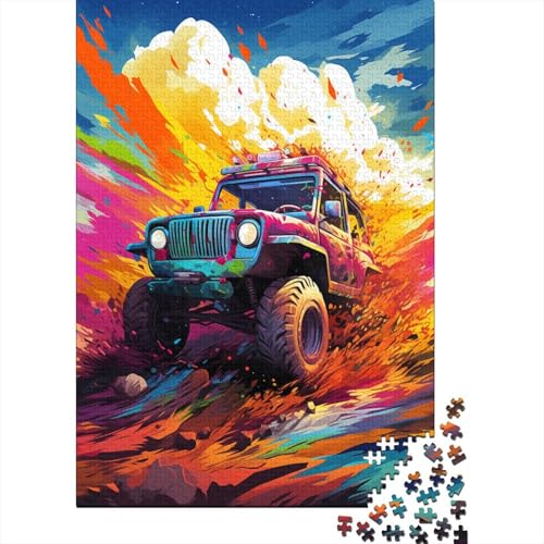 Art Mountainbike Puzzle Dekompressionsspielzeug Rechteckiges Papierpuzzle für Kinder und Erwachsene ab 12 Jahren 1000 Teile (75 x 50 cm) von LMYmoney