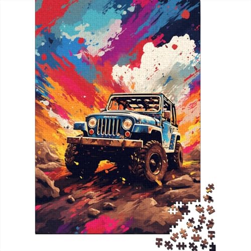 Art Mountainbike Puzzle Spielzeug Lernspiel Premium Karton Puzzle für Erwachsene Kinder 1000 Teile (75x50cm) von LMYmoney