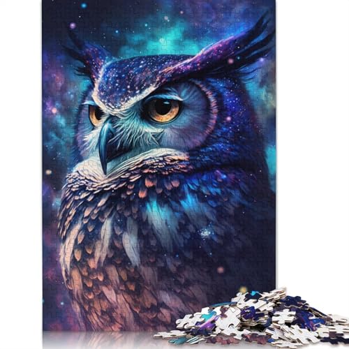 Art Owl Galaxy Puzzles für Erwachsene, 1000-teiliges Puzzle für Teenager ab 12 Jahren, 1000 Teile (75 x 50 cm) von LMYmoney