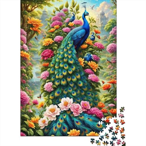 Art Peacock Puzzle DIY Spiel Papier Rechteckiges Puzzle für Jungen oder Mädchen Geburtstagsgeschenk 1000 Teile (38x26cm) von LMYmoney