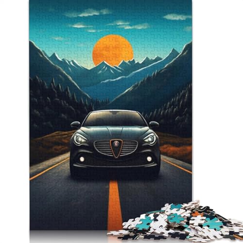 Art Sports Car Puzzle, 100% recyceltes Holz, rechteckig, Puzzle für Erwachsene und Kinder, Geschenk, 520 Teile (52 x 38 cm) von LMYmoney