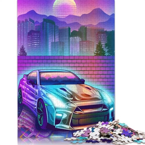 Art Sports Car Puzzle, 100% recyceltes Holz, rechteckig, Puzzle für Erwachsene und Kinder, Geschenk, 520 Teile (52 x 38 cm) von LMYmoney
