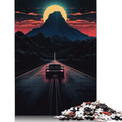 Art Sports Car Puzzle, 100% recyceltes Holz, rechteckig, Puzzle für Erwachsene und Kinder, Geschenk, 520 Teile (52 x 38 cm) von LMYmoney