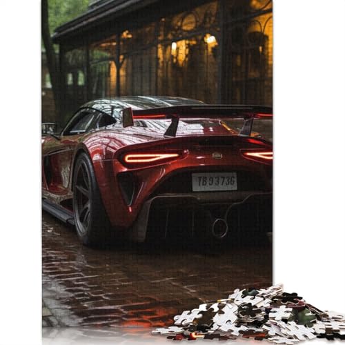 Art Sports Car Puzzle, Denksportaufgabe, 100% recyceltes Holzpuzzle für Kinder und Erwachsene ab 12 Jahren, Vatertagsgeschenk, 520 Teile (52 x 38 cm) von LMYmoney