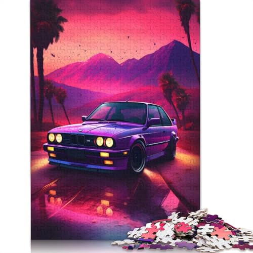 Art Sports Car Puzzle, Denksportaufgabe, 100% recyceltes Holzpuzzle für Kinder und Erwachsene ab 12 Jahren, Vatertagsgeschenk, 520 Teile (52 x 38 cm) von LMYmoney