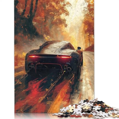 Art Sports Car Puzzle, Denksportaufgabe, 100% recyceltes Holzpuzzle für Kinder und Erwachsene ab 12 Jahren, Vatertagsgeschenk, 520 Teile (52 x 38 cm) von LMYmoney