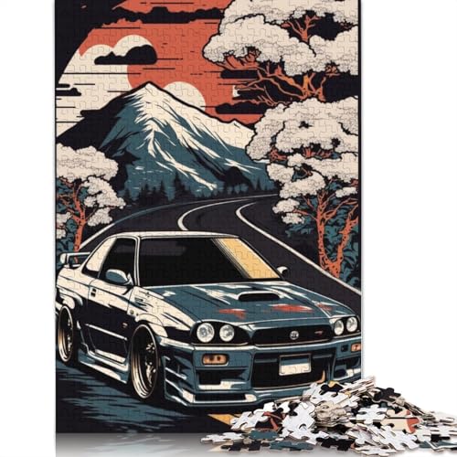 Art Sports Car Puzzle, Denksportaufgabe, Holzbrett-Puzzle für Kinder und Erwachsene ab 12 Jahren, Geschenke, 1000 Teile (75 x 50 cm) von LMYmoney