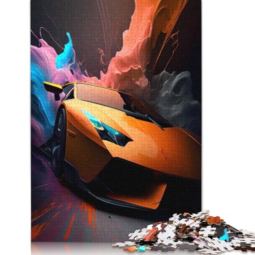 Art Sports Car Puzzle, Denksportaufgabe, rechteckiges Holzpuzzle für Erwachsene und Teenager, 1500 Teile (85 x 57 cm) von LMYmoney