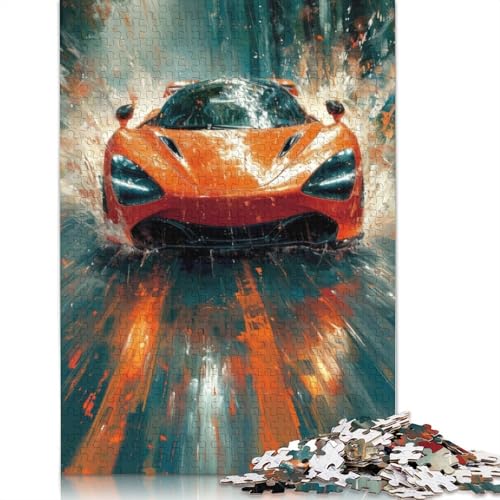 Art Sports Car Puzzle, Denksportaufgabe, rechteckiges Holzpuzzle für Erwachsene und Teenager, 520 Teile (52 x 38 cm) von LMYmoney