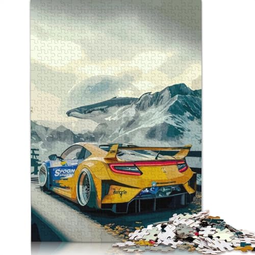 Art Sports Car Puzzle, Familienspaß, 100% recyceltes Holzpuzzle für Kinder und Erwachsene ab 12 Jahren, 1000 Teile (75 x 50 cm) von LMYmoney