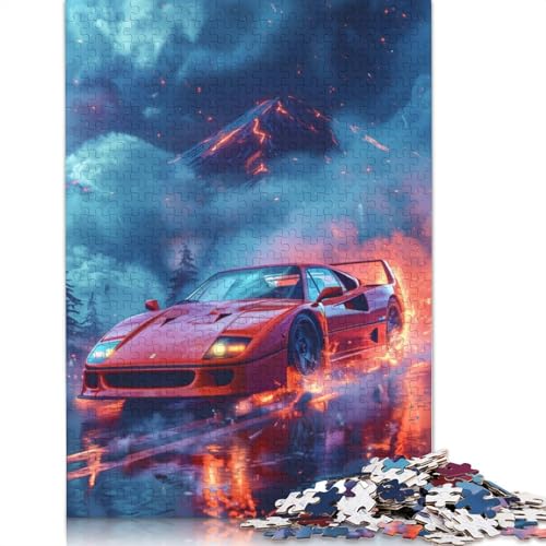 Art Sports Car Puzzle, Familienspaß, 100% recyceltes Holzpuzzle für Kinder und Erwachsene ab 12 Jahren, 1000 Teile (75 x 50 cm) von LMYmoney