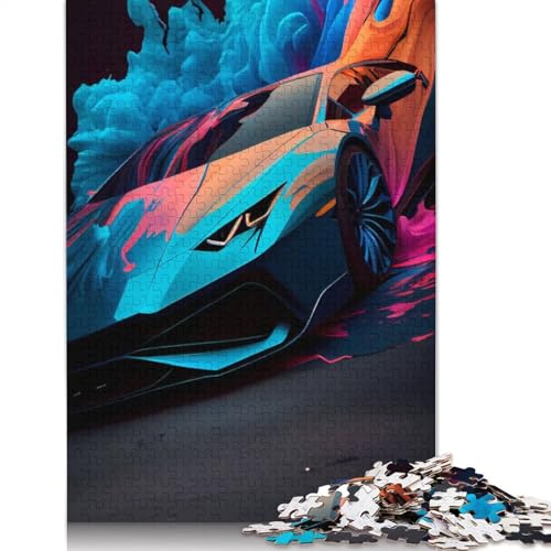 Art Sports Car Puzzle, Familienspaß, 100% recyceltes Holzpuzzle für Kinder und Erwachsene ab 12 Jahren, 1500 Teile (85 x 57 cm) von LMYmoney
