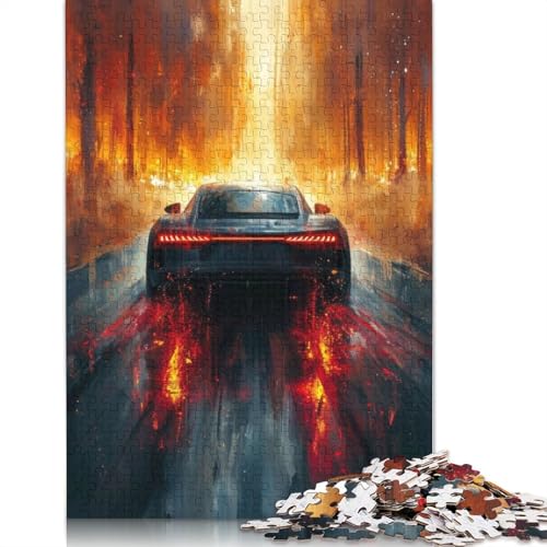 Art Sports Car Puzzle, Familienspaß, 100% recyceltes Holzpuzzle für Kinder und Erwachsene ab 12 Jahren, 520 Teile (52 x 38 cm) von LMYmoney