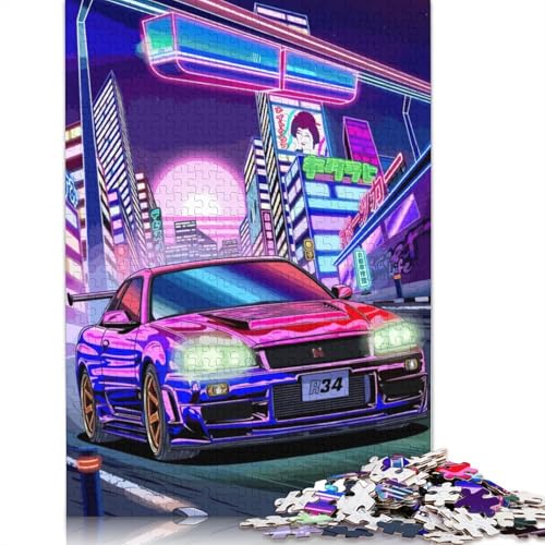 Art Sports Car Puzzle, Familienspaß, 100% recyceltes Holzpuzzle für Kinder und Erwachsene ab 12 Jahren, 520 Teile (52 x 38 cm) von LMYmoney