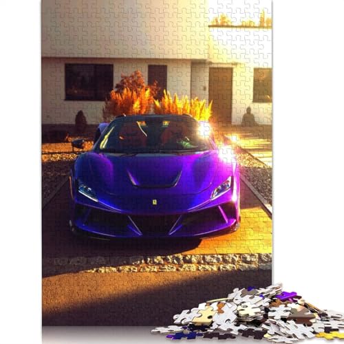 Art Sports Car Puzzle, Familienspaß, rechteckiges Holzpuzzle für Kinder und Erwachsene ab 12 Jahren, Geburtstagsgeschenk, 1000 Teile (75 x 50 cm) von LMYmoney
