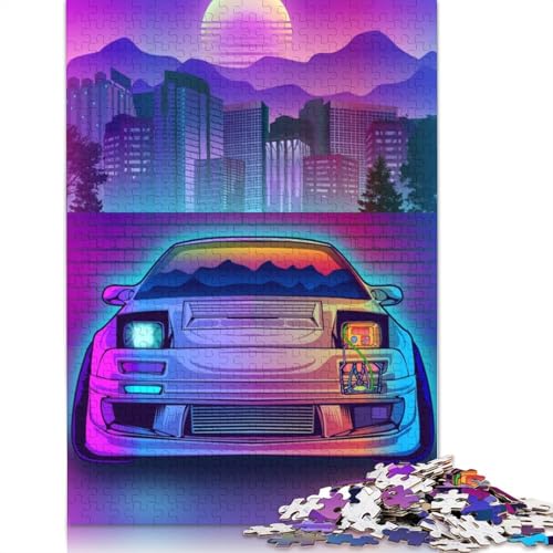 Art Sports Car Puzzle, Familienspaß, rechteckiges Holzpuzzle für Kinder und Erwachsene ab 12 Jahren, Geburtstagsgeschenk, 1000 Teile (75 x 50 cm) von LMYmoney