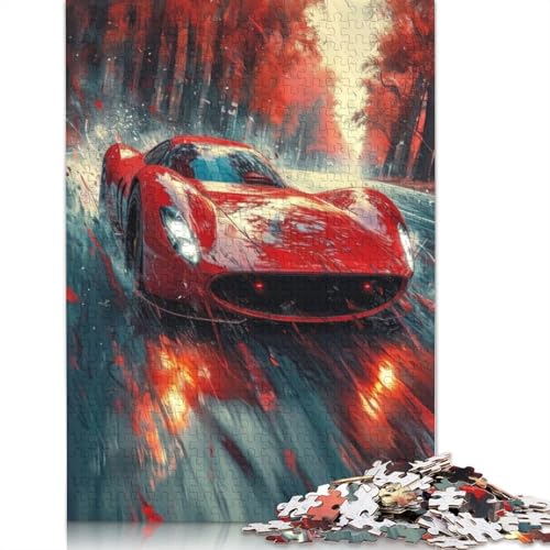 Art Sports Car Puzzle, Familienspaß, rechteckiges Holzpuzzle für Kinder und Erwachsene ab 12 Jahren, Geburtstagsgeschenk, 1500 Teile (85 x 57 cm) von LMYmoney