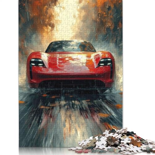 Art Sports Car Puzzle, Familienspaß, rechteckiges Holzpuzzle für Kinder und Erwachsene ab 12 Jahren, Geburtstagsgeschenk, 520 Teile (52 x 38 cm) von LMYmoney