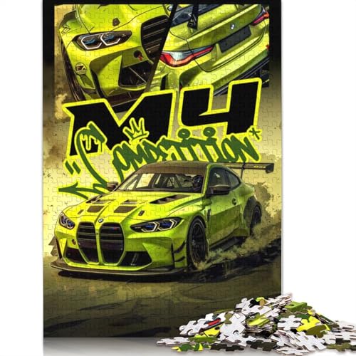 Art Sports Car Puzzle, Familienspaß, rechteckiges Holzpuzzle für Kinder und Erwachsene ab 12 Jahren, Geburtstagsgeschenk, 520 Teile (52 x 38 cm) von LMYmoney