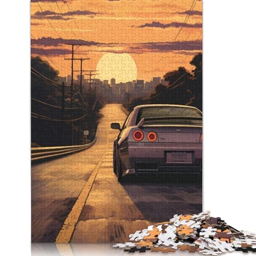 Art Sports Car Puzzle, Familienspaß, rechteckiges Holzpuzzle für Kinder und Erwachsene ab 12 Jahren, Geburtstagsgeschenk, 520 Teile (52 x 38 cm) von LMYmoney