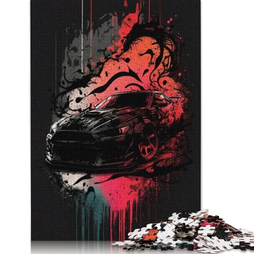 Art Sports Car Puzzle, Premium-Puzzle aus 100% recyceltem Brett, 100% recyceltes Holz, Puzzle für Kinder und Erwachsene ab 12 Jahren, Geschenk, 1500 Teile (85 x 57 cm) von LMYmoney
