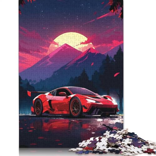 Art Sports Car Puzzle, Premium-Puzzle aus 100% recyceltem Brett, 100% recyceltes Holz, Puzzle für Kinder und Erwachsene ab 12 Jahren, Geschenk, 1500 Teile (85 x 57 cm) von LMYmoney