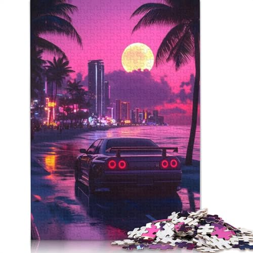Art Sports Car Puzzle, Premium-Puzzle aus 100% recyceltem Brett, 100% recyceltes Holz, Puzzle für Kinder und Erwachsene ab 12 Jahren, Geschenk, 520 Teile (52 x 38 cm) von LMYmoney
