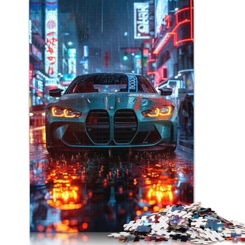 Art Sports Car Puzzle, Premium-Puzzle aus 100% recyceltem Holz, rechteckig, für Damen und Herren, einzigartiges Geschenk, 1000 Teile (75 x 50 cm) von LMYmoney