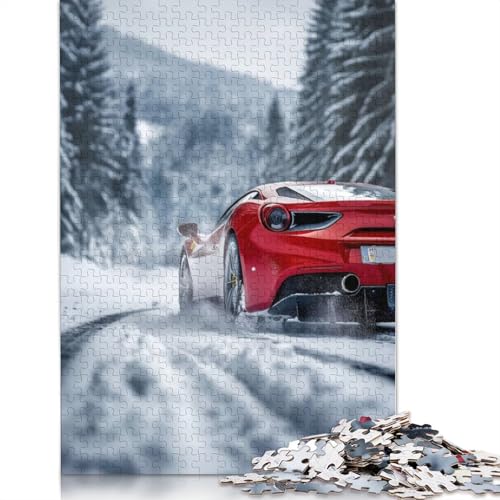 Art Sports Car Puzzle, Premium-Puzzle aus 100% recyceltem Holz, rechteckig, für Damen und Herren, einzigartiges Geschenk, 520 Teile (52 x 38 cm) von LMYmoney