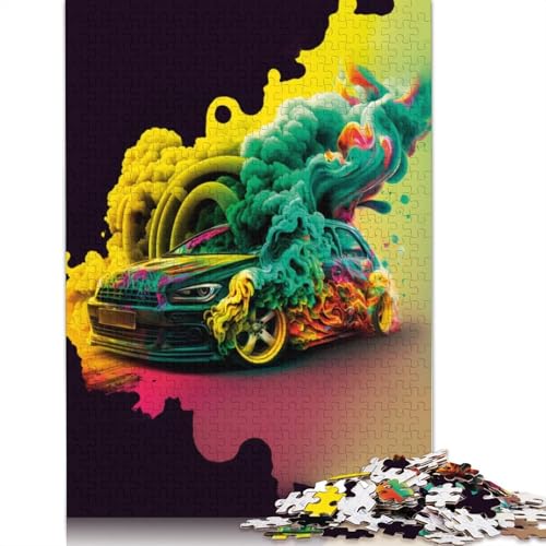 Art Sports Car Puzzle, Premium-Puzzle aus 100% recyceltem Holz, rechteckig, für Erwachsene und Teenager, einzigartiges Geschenk, 520 Teile (52 x 38 cm) von LMYmoney