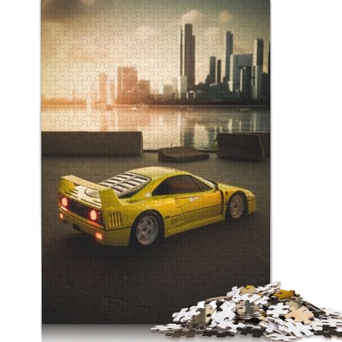 Art Sports Car Puzzle, Premium-Puzzle aus 100% recyceltem Holz, rechteckig, für Jungen oder Mädchen, 1000 Teile (75 x 50 cm) von LMYmoney