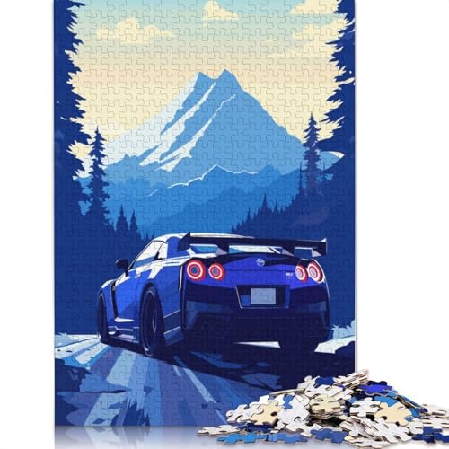 Art Sports Car Puzzle, Premium-Puzzle aus 100% recyceltem Holz, rechteckig, für Jungen oder Mädchen, 520 Teile (52 x 38 cm) von LMYmoney