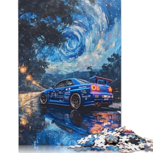 Art Sports Car Puzzle, Premium-Puzzle aus 100% recyceltem Holz, rechteckig, für Jungen oder Mädchen, 520 Teile (52 x 38 cm) von LMYmoney