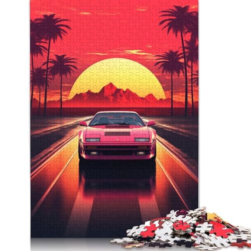 Art Sports Car Puzzle, anpassbare Bilder, 100% recyceltes Holzpuzzle für Kinder und Erwachsene ab 12 Jahren, einzigartiges Geschenk, 1000 Teile (75 x 50 cm) von LMYmoney