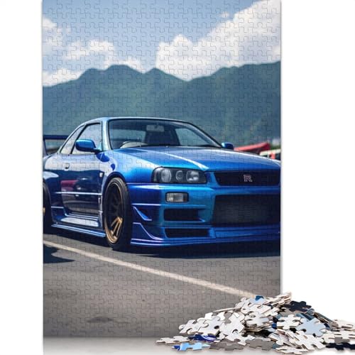 Art Sports Car Puzzle, anpassbare Bilder, 100% recyceltes Holzpuzzle für Kinder und Erwachsene ab 12 Jahren, einzigartiges Geschenk, 1000 Teile (75 x 50 cm) von LMYmoney
