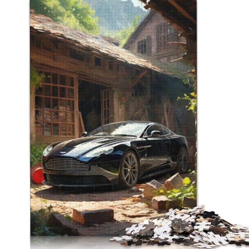Art Sports Car Puzzle DIY-Spiel Rechteckiges Holzpuzzle für Jungen oder Mädchen, Geburtstagsgeschenk, 520 Teile (52 x 38 cm) von LMYmoney
