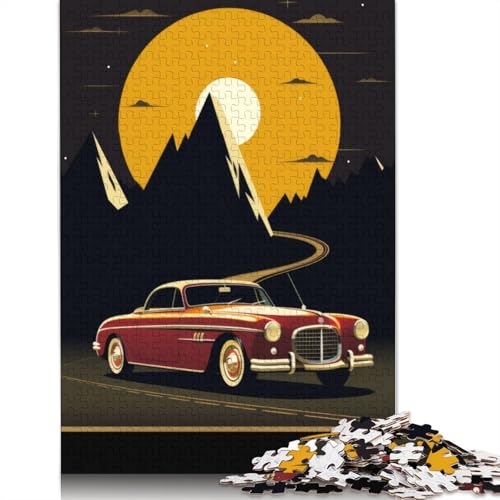 Art Sports Car Puzzle DIY-Spiel Rechteckiges Holzpuzzle für Jungen oder Mädchen, Geburtstagsgeschenk, 520 Teile (52 x 38 cm) von LMYmoney