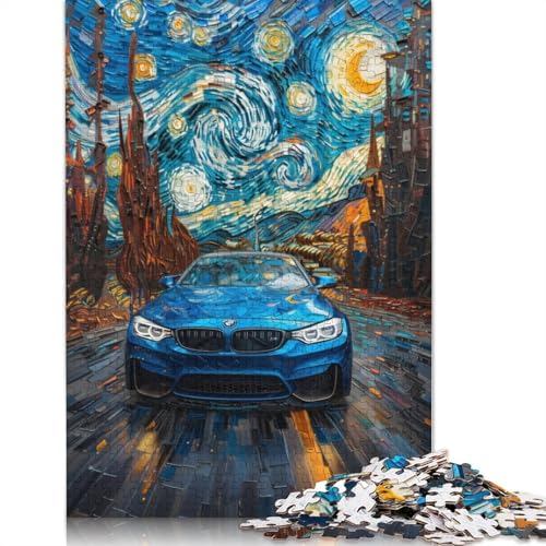 Art Sports Car Puzzle DIY-Spiel Rechteckiges Holzpuzzle für Jungen oder Mädchen, Geburtstagsgeschenk, 520 Teile (52 x 38 cm) von LMYmoney