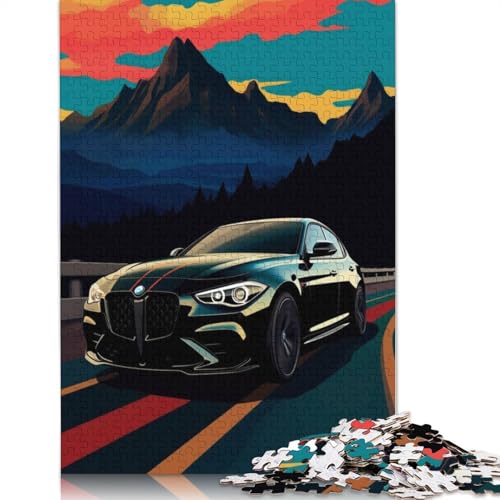 Art Sports Car Puzzle DIY-Spiel Rechteckiges Holzpuzzle für Jungen oder Mädchen, Geburtstagsgeschenk, 520 Teile (52 x 38 cm) von LMYmoney
